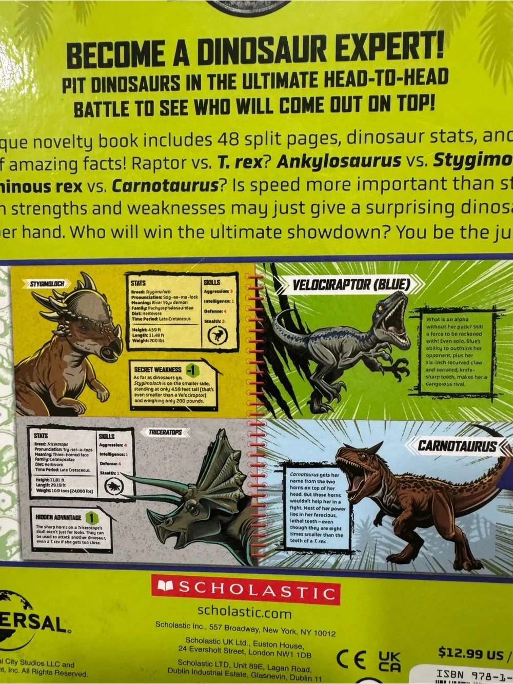 Jurassic World: Dinosaur Rivals! by Marilyn Easton (2022, Novelty Book) (CL-2)
